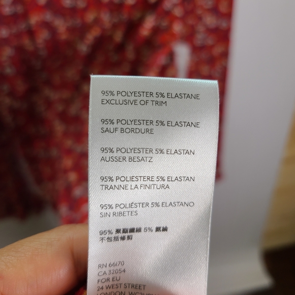 NWT Free People Red Floral Long Sleeve Midi Dress Size M - Picture 8 of 11